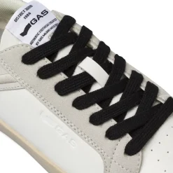 Sneakers uomo bianche con inserti effetto scamosciato Gas