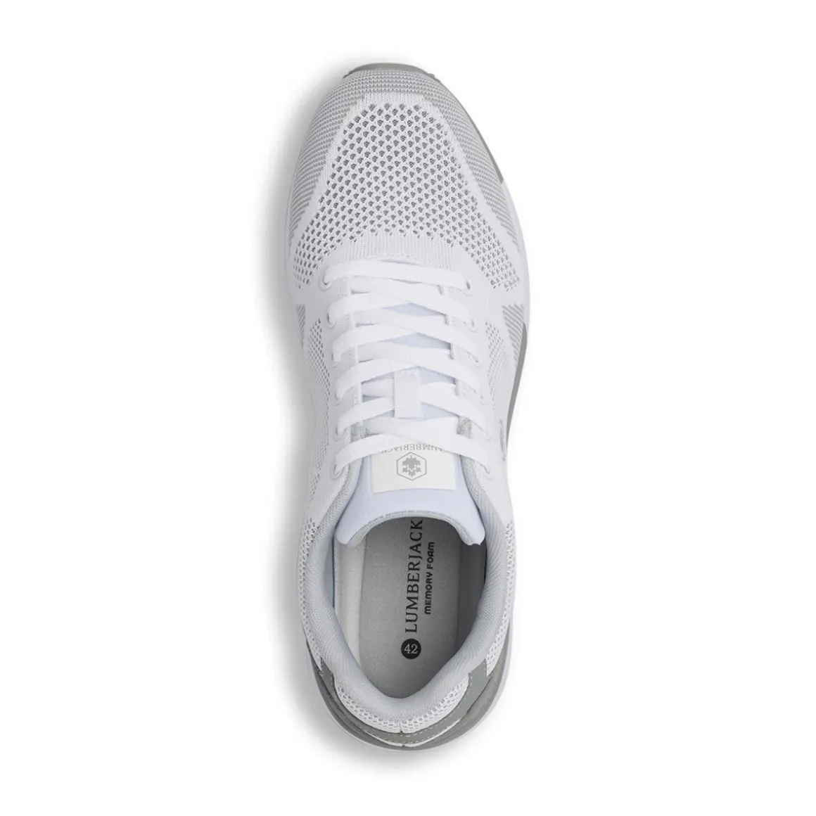 Sneakers Uomo bianche e grigie con soletta in memory foam Lumberjack
