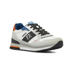 Sneakers Uomo Bianche in tessuto effetto scamosciato Navigare