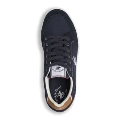 Sneakers Uomo blu in tessuto con logo ricamato Beverly Hills Polo Club