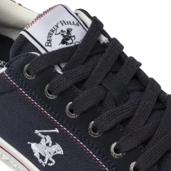Sneakers Uomo blu in tessuto con logo ricamato Beverly Hills Polo Club