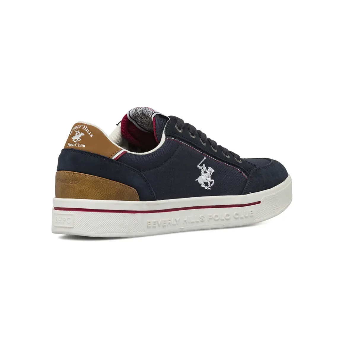 Sneakers Uomo blu in tessuto con logo ricamato Beverly Hills Polo Club