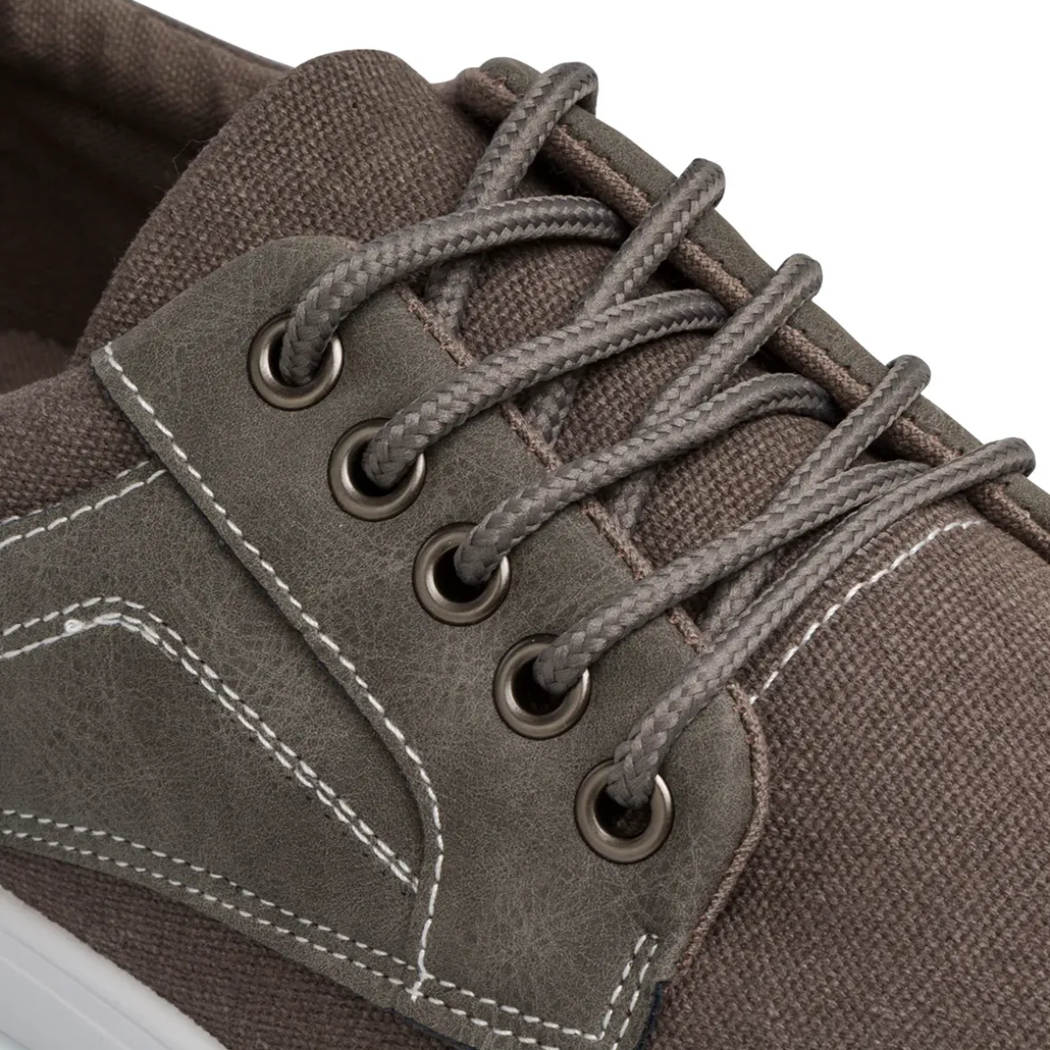 Sneakers Uomo Casual in Tessuto Denim Grigio Jog