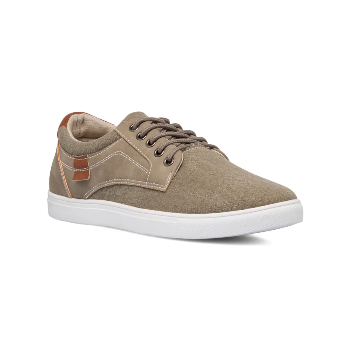 Sneakers Uomo Casual in Tessuto Denim Beige Jog