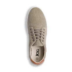Sneakers Uomo Casual in Tessuto Denim Beige Jog