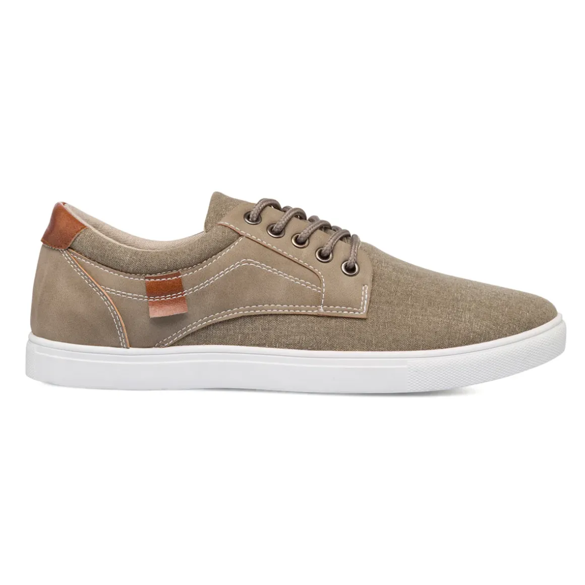 Sneakers Uomo Casual in Tessuto Denim Beige Jog