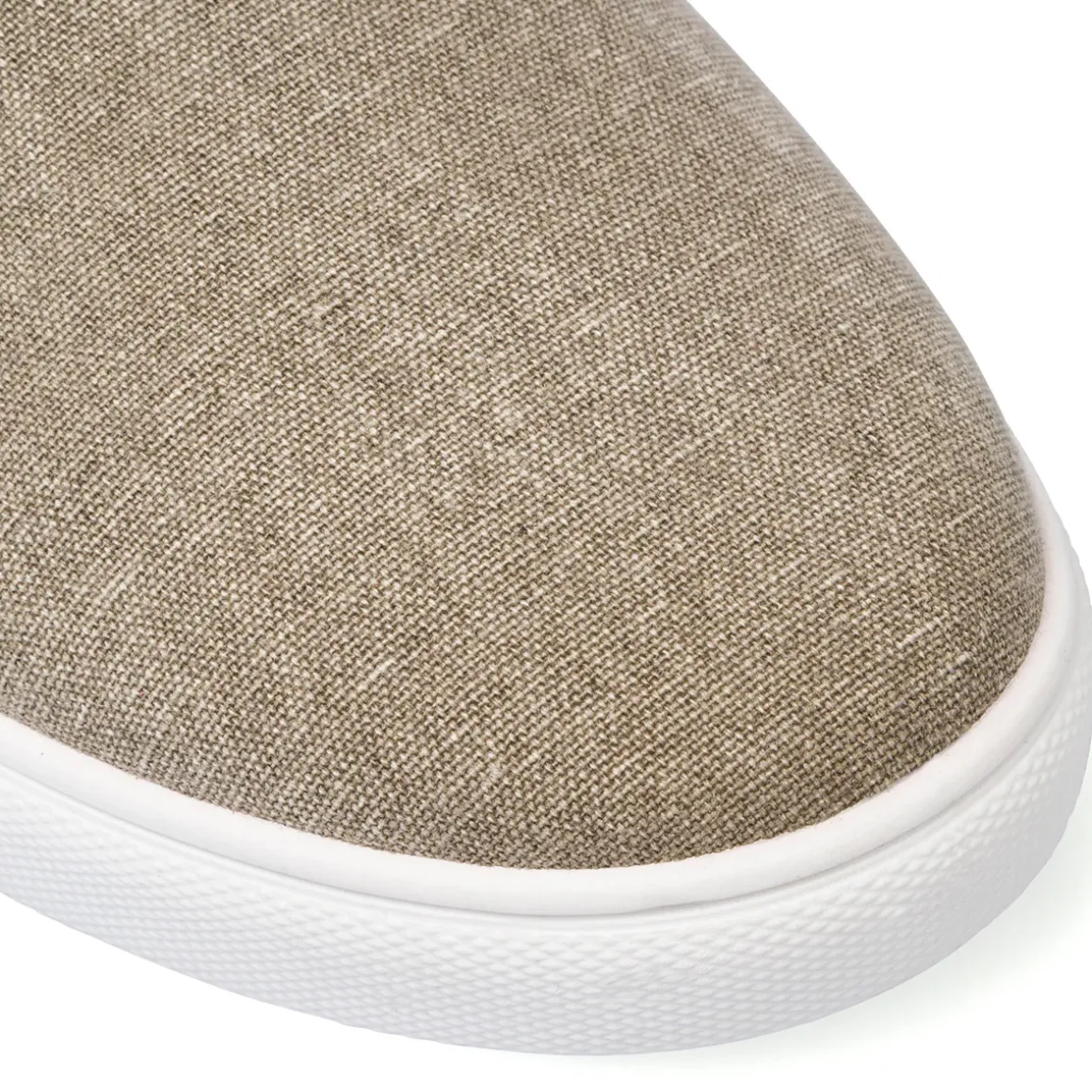 Sneakers Uomo Casual in Tessuto Denim Beige Jog