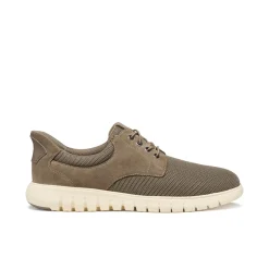 Sneakers Uomo Grigie effetto scamosciato con suola traspirante Geox Fast In