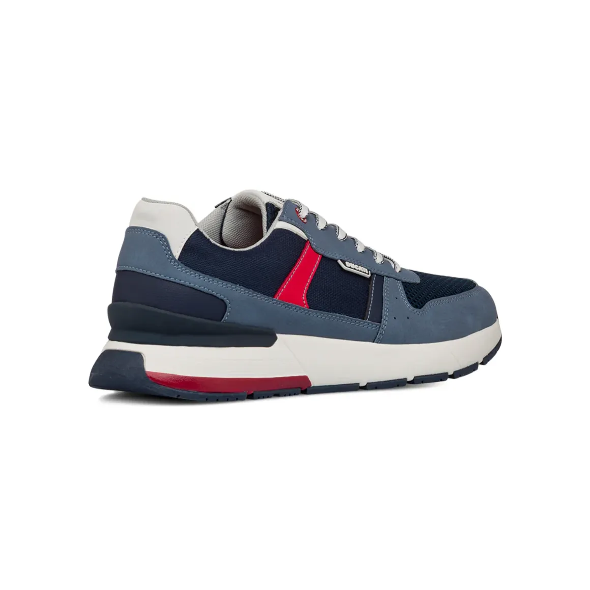 Sneakers uomo in tessuto blu con dettagli rossi e suola ammortizzata Ducati