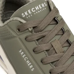 Sneakers verde oliva da uomo con soletta memory foam Skechers Uno