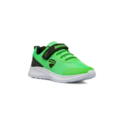 Sneakers verdi da bambino con chiusura a strappo e logo Ducati