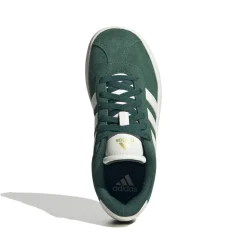 Sneakers verdi da ragazzo con strisce bianche adidas VL Court 3.0 K