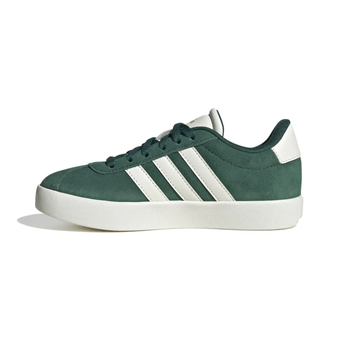 Sneakers verdi da ragazzo con strisce bianche adidas VL Court 3.0 K
