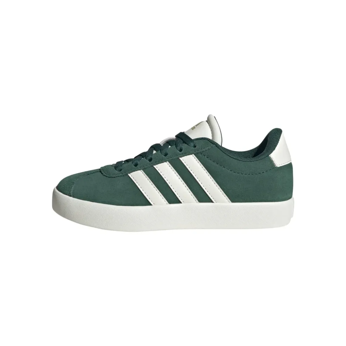 Sneakers verdi da ragazzo con strisce bianche adidas VL Court 3.0 K