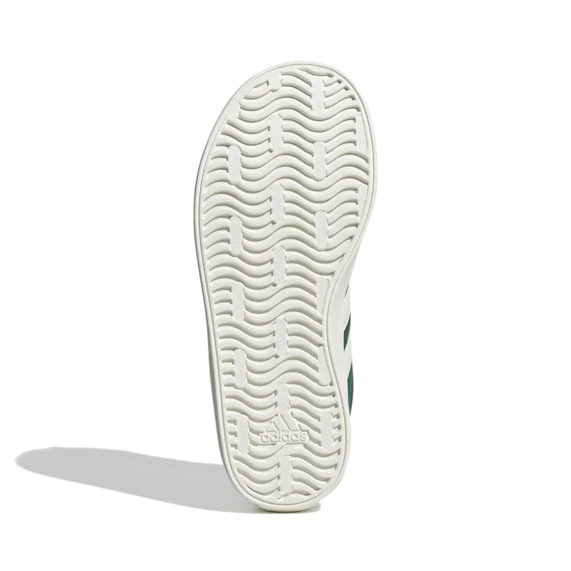 Sneakers verdi da ragazzo con strisce bianche adidas VL Court 3.0 K