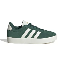 Sneakers verdi da ragazzo con strisce bianche adidas VL Court 3.0 K