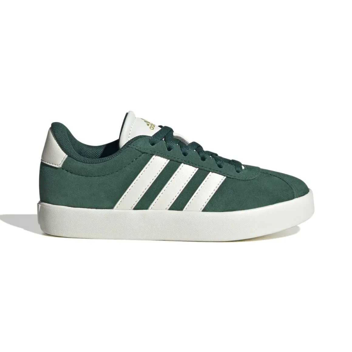 Sneakers verdi da ragazzo con strisce bianche adidas VL Court 3.0 K
