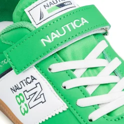Sneakers verdi da Ragazzo con chiusura a strappo Nautica