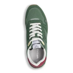 Sneakers verdi da Uomo con inserti effetto scamosciato Gas
