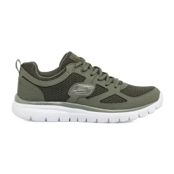 Sneakers verdi da Uomo con Memory Foam Lite-Weight Skechers Burns