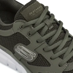 Sneakers verdi da Uomo con Memory Foam Lite-Weight Skechers Burns