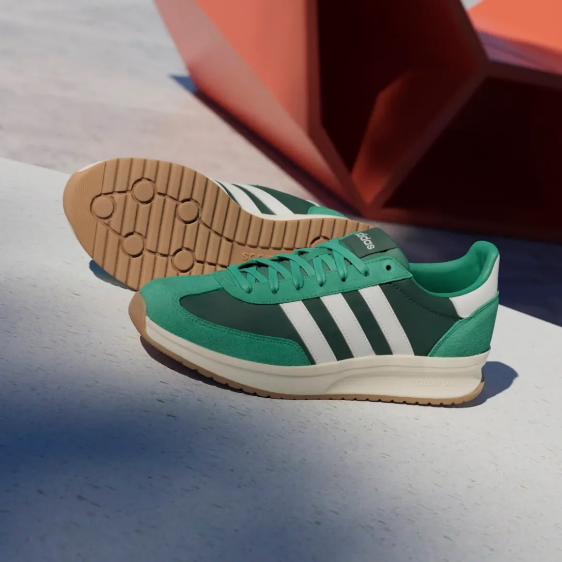 Sneakers verdi da Uomo in pelle e tessuto RUN 70s 2.0 adidas