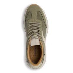 Sneakers verdi da Uomo in tessuto ed effetto scamosciato Carrera