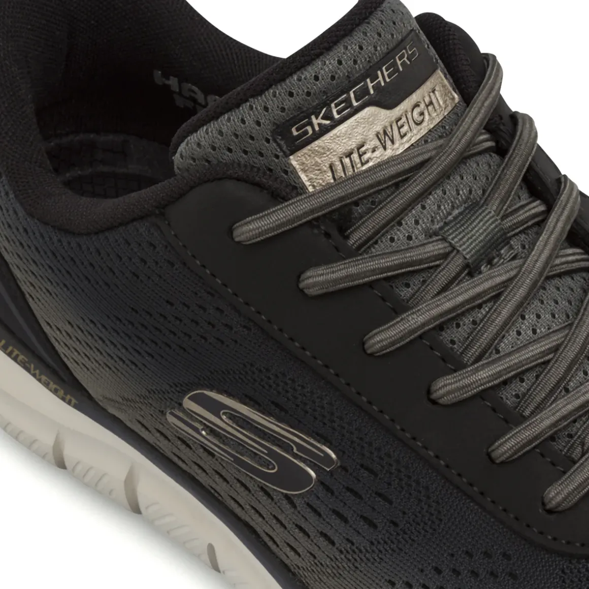 Sneakers verdi da Uomo leggere in tessuto mesh Skechers Track Slip-Ins