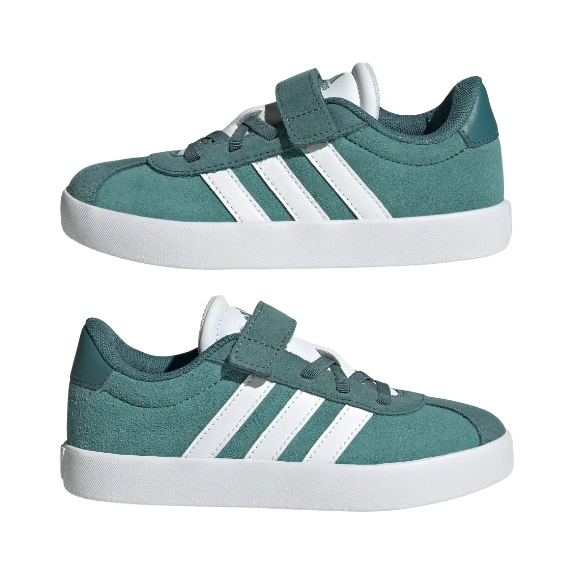 Sneakers verdi effetto scamosciato da Bambino e Ragazzo adidas