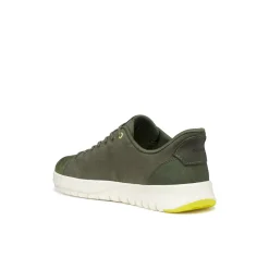 Sneakers Verdi Uomo con effetto scamosciato e suola traspirante Geox Fast In