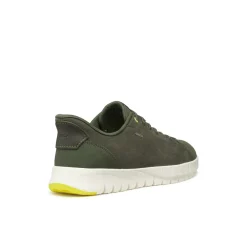 Sneakers Verdi Uomo con effetto scamosciato e suola traspirante Geox Fast In