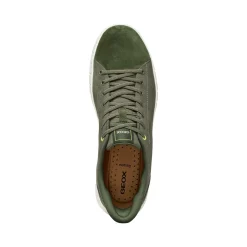 Sneakers Verdi Uomo con effetto scamosciato e suola traspirante Geox Fast In