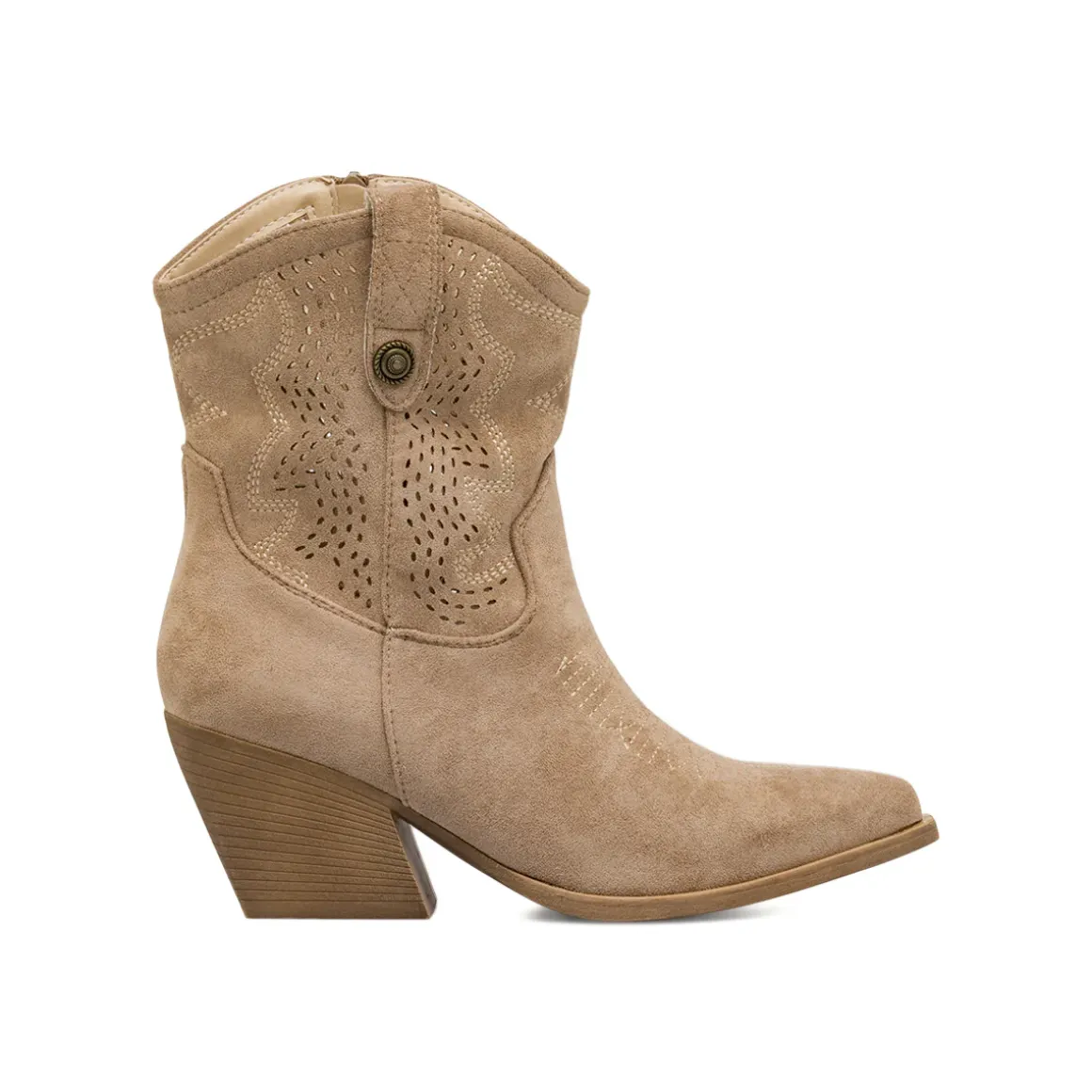 Stivaletti Camperos da Donna khaki effetto scamosciato Lora Ferres