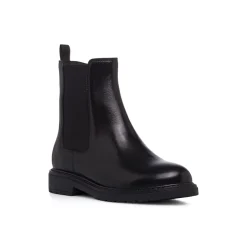 Stivaletti Chelsea da donna neri in Pelle con zip Primopiano
