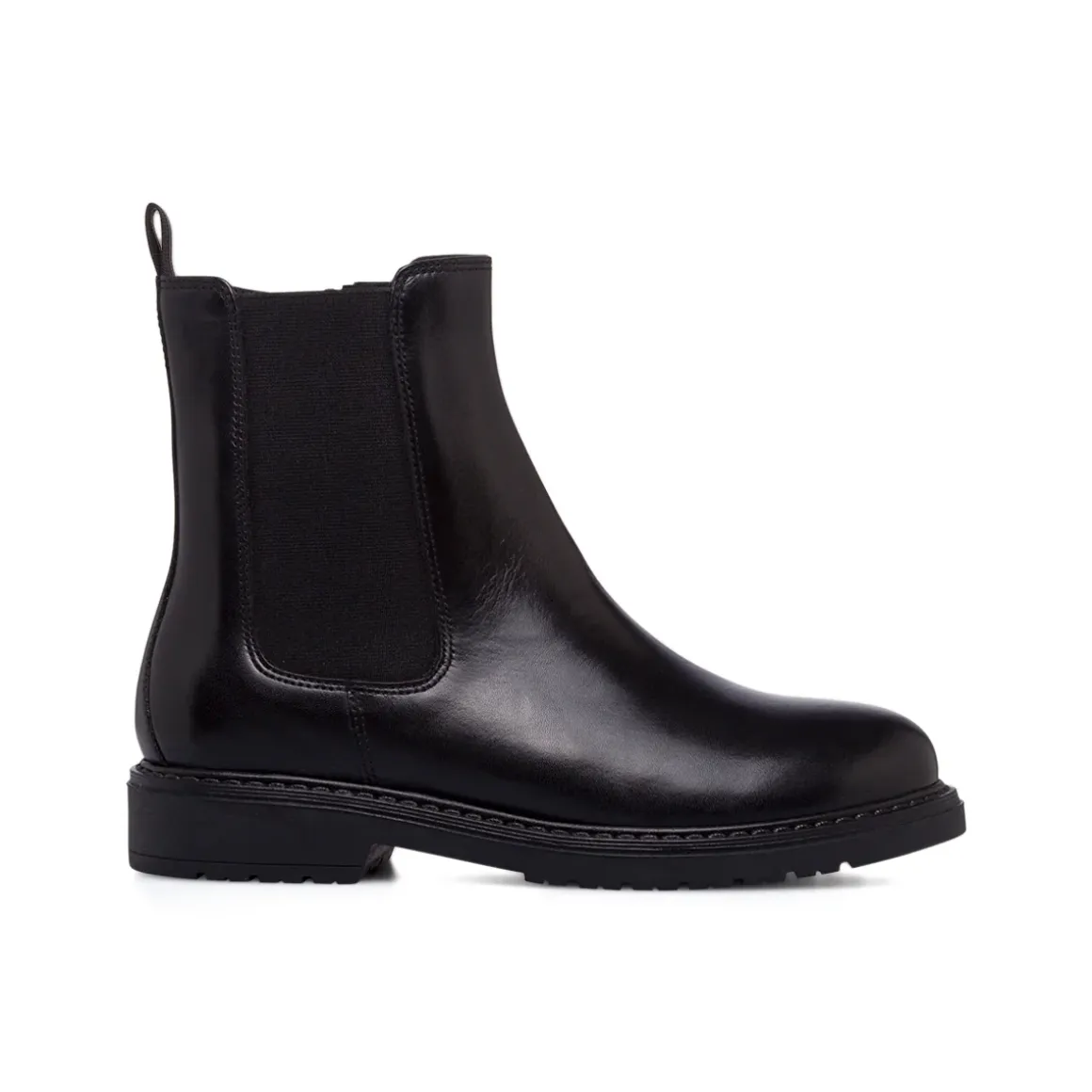 Stivaletti Chelsea da donna neri in Pelle con zip Primopiano