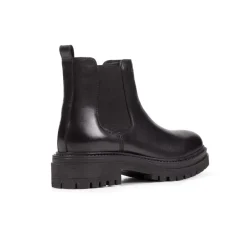 Stivaletti Chelsea traspiranti da donna neri in Pelle Geox