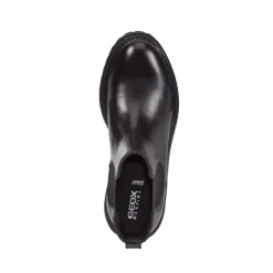 Stivaletti Chelsea traspiranti da donna neri in Pelle Geox