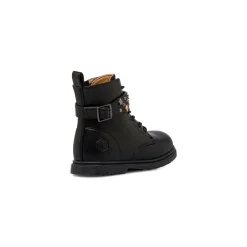 Stivaletti da bambina neri con borchie e faccine smiley metalliche Lumberjack