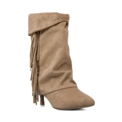 Stivaletti da donna khaki effetto scamosciato Lora Ferres