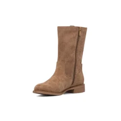 Stivaletti khaki da Donna effetto scamosciato e fibbia Lora Ferres