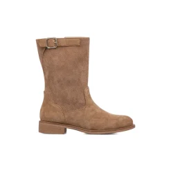 Stivaletti khaki da Donna effetto scamosciato e fibbia Lora Ferres