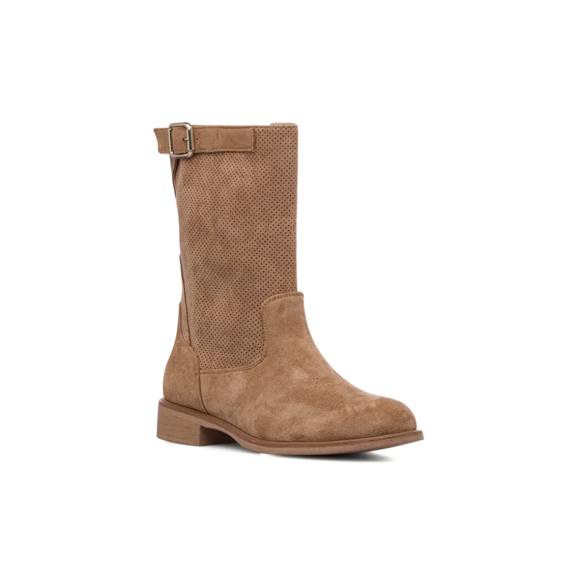 Stivaletti khaki da Donna effetto scamosciato e fibbia Lora Ferres