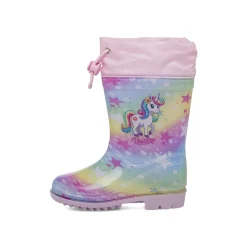 Stivali da pioggia arcobaleno da Bambina con stampa Unicorno
