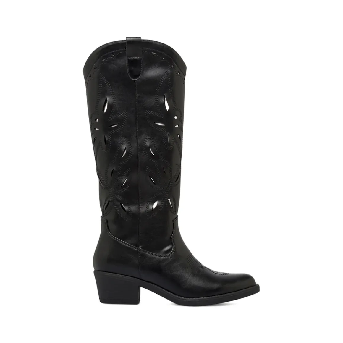 Stivali donna neri stile western con traforature sul gambale Lora Ferres