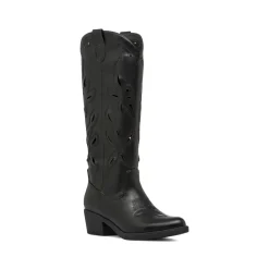 Stivali donna neri stile western con traforature sul gambale Lora Ferres