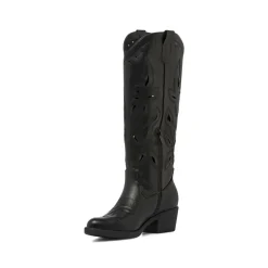 Stivali donna neri stile western con traforature sul gambale Lora Ferres