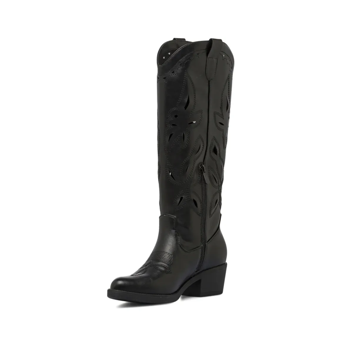 Stivali donna neri stile western con traforature sul gambale Lora Ferres