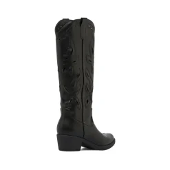 Stivali donna neri stile western con traforature sul gambale Lora Ferres