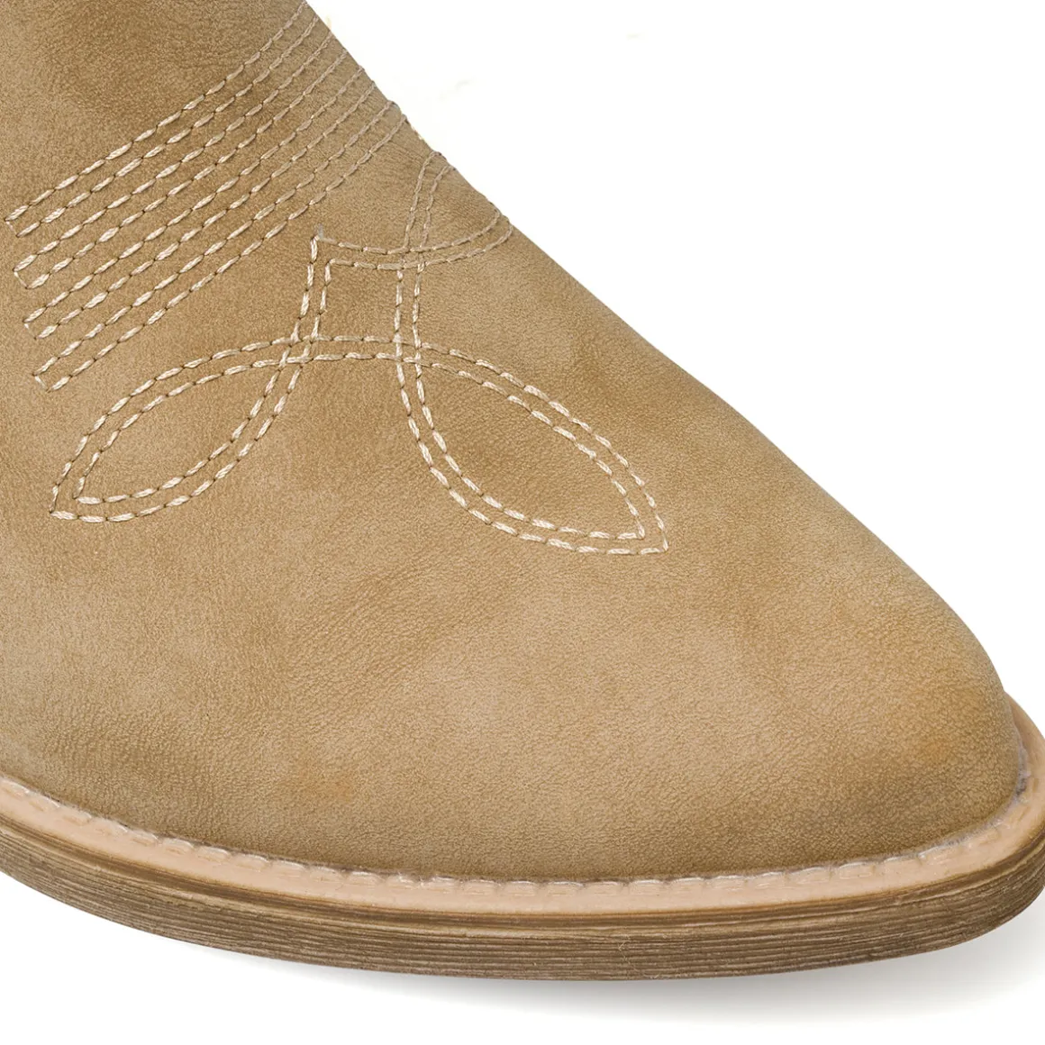 Stivali texani camperos da donna con trafori e zip Lora Ferres Kaki