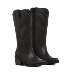 Stivali texani camperos neri da Donna con dettagli traforati Swish Jeans